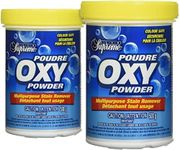 Club Supreme Cleaning Supplies - Oxy Powder Detergent Multipurpose Clean - Stain Remover Color Safe 2 Packs x 500g each = 1kg White