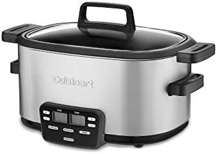 Cuisinart MSC-600 3-In-1 Cook Central 6-Quart Multi-Cooker: Slow Cooker, Brown/Saute, Steamer, Silver