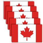 5 PCS Canada Flag Sticker,Canadian Decal For Car Bumper Window Laptop