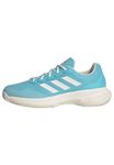 adidas Women's Gamecourt 2.0 Tennis Sneakers, Light Aqua/Off White/Bright red, 3.5 UK