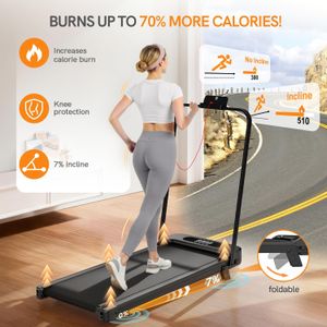 Dskeuzeew Walking Pad Treadmill – 7% Incline, Compact Home Fitness