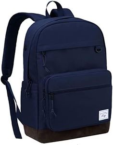 Kasgo Sac à Dos Homme, Sac a Dos Voyage Femme Poches Multiples Léger 15,6 Pouces Imperméable Cartable Garcon Fille Collège Sacs à Dos École pour Lycée Travail Loisir Bleu