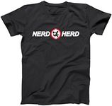 The Nerd Herd Funny Geek Computer Squad Basic Men's T-Shirt Black Large