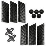 CADUFUELLY Fish Tank Divider Spliceable Fish Tank Aquarium Bottom Filter Grid Bottom Filter Plate Screen partition Grid Plate-6 * Black&6 * White 30*