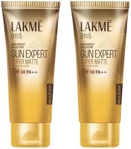 LAKMÉ Sun Expert Spf 50 Pa++ Ultra Matte Lotion Sunscreen, All Skin Type, Blocks Upto 97% Harmful Sunrays, 50 Ml (Pack of 2)