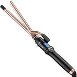 Small Curling Iron, 1/2 Inch Long Barrel for Short Hair, Ceramic Skinny Curling Wand