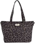 BÉABA Baby Changing Bag Madrid 22L – Diaper Bag Tote, Unisex for Mom and Dad, 11 Pockets, Insulated Pocket, Stroller Clips, Padded Changing Mat – Leopard