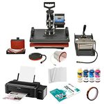 Print Digits 5 in 1 Combo Heavy Duty Machine sublimation Printing Machine Full Setup with Printer