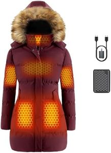 Women Long Heated Jacket Battery Pack Included Ladies Puffy Coat Women Christmas Xmas Birthday Gift Work Who Have Everything Unique Wife Husband Son Girlfriend gf Nice Best Top Cool Valentines Day