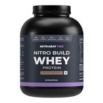 Nutrabay Pro Nitro Build Whey Protein Powder - 2kg, Milk Chocolate | 30g Protein, 3g Creatine, 6.6g BCAA | Easy to Digest | NABL Lab Tested | Muscle Growth & Recovery | Gym Supplement for Men & Women