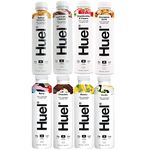 Huel 8X 500ml Assorted Pack (1 x Salted Caramel,1 x Iced Coffee Caramel,1 x Strawberries & Cream,1 x Cinnamon Swirl,1 x Berry,1 x Chocolate,1 x Banana & 1 x Vanilla)