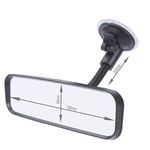 CS Carstylingshop Interior Mirror (Blind Spot Mirror with 200 mm Long Gooseneck, Children's Observation, Backseat Control, Driving School, etc. - Installation in Seconds with Suction Attachment