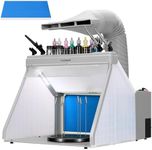 VIVOHOME Portable Airbrush Paint Spray Booth Kit with 3 LED Lights, Paint and Spray Gun Racks, Turn Table and Filter Hose Airbrush Booth for Painting Model Craft Model Craft