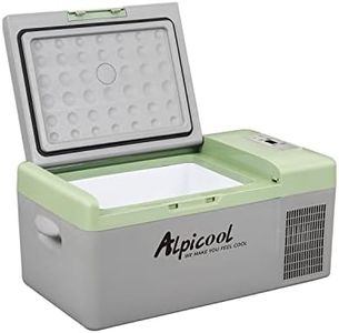 Alpicool Y16T Portable Fridge 12 Volt Car Refrigerator 16 Quart Freezer for Fishing, Camping, RV, Truck, Boat-12/24V DC