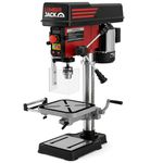 LUMBER JACK Pillar Drill Press Variable Speed Digital LED Display, 16mm Chuck Takes MT2, 550W Motor with Cast Iron Table Top Also Includes Cross Line Laser and Worklight