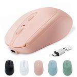 Quntee Bluetooth Wireless Mouse Rechargeable USB C for MacBook Pro/Air/Computer, Bluetooth Type C Wireless Silent Mouse for Mac/PC/Tablet/Laptop/Windows - Ergonomic Quiet Cordless Mouse