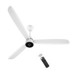 atomberg Renesa Enzel 1400mm BLDC Ceiling Fan with Remote | BEE 5 star | High Air Delivery | LED Speed Indicator | Low Noise | Sleek Design | Power Saving | 3 Year Warranty (Gloss white)