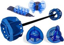 Hydrorevolution Ultimate Pool Exercise Bundle | High Resistance Water Weights | Water Exercise Equipment | Aqualogix Blue Bells, Fins & Aquastrength Barbell | Quick Start Guide