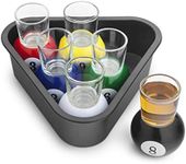 Final Touch Set of 6 Pool Shots - Novelty Shot Glasses & Tray Drinking Gift Set FTA1836