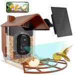 Loyala Smart Bird Feeder with Camera, 2K HD Wild Bird Watching Camera with Solar Panel, Auto Capture Bird Videos & Motion Detection, Instant Arrival Alerts, Bird Camera for Bird Lover