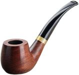 Joyoldelf Smoking Pipe, Wooden Tobacco Pipe with Gift Box, Rosewood Flat Bottom (no Need Tobacco Pipe Stand) Tobacco Pipes for Smoking with 9mm Pipe Filter, Pipe Scraper and Smoking Accessories