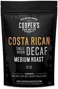 Decaf Costa Rican Coffee Medium Roast, Swiss Water Processed Decaffeinated - 12oz Bag