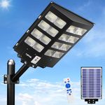 JAYNLT 1000W Solar Street Lights Outdoor, 80000LM 6500K Solar Parking Lot Lights Dusk to Dawn, IP67 Waterproof Solar Security Flood Lights with Motion Sensor for Yard, Garden, Parking Lot