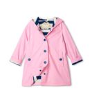 Hatley Girls Splash Rain Jacket, Pink (Classic Pink/Navy), 8 Years