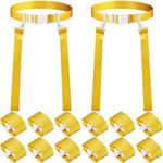 Peryiter 12 Player Flag Football Belts and Flags Set Adjustable Football Belt with 24 Flags for Kids Adult Outdoor Training(Yellow)