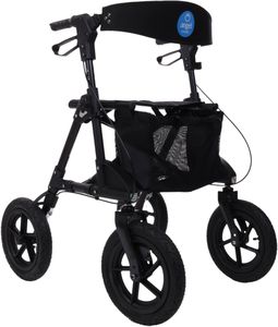 Angel Mobility All Terrain Folding Rollator Walker with Seat – Lightweight