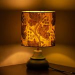ExclusiveLane Exotic Underwater Life' Bedside Lamp Side Table Lamp for Living Room & Bedroom in Mango Wood (14 Inch, Without Bulb) Pack of 1, Led