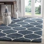 NN RUGS Shag Collection Size [5 * 7] Modern Trellis Design, Non-Shedding & Easy Care, 2-inch Thick Ideal for High Traffic Areas in Living Room, Bedroom,Kids Room,etc.
