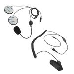 stdgove Walkie Talkie Helmet Headset 2 Pin Earphone Ptt Boom Mic for Midland gxt x-tra xtra Talker gmrs gtx 1000 1000g 1050 gxt1000vp4