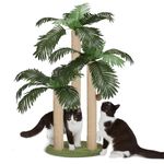 Cat Scratching Post,80cm Tall Cat Scratcher Post Cat Scratching Posts Cat Tree with 3 Scratching Poles & Dangling Ball for Indoor Outdoor Kitty Cat (Style C)