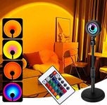 Sunset Lamp, 16 Colors Rainbow Sunset Projection Lamp, Height Adjuatable Sunset Projector Light Mood Lights, 360 ° Rotating Led Night Light Tiktok Home Decor