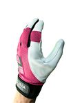 CUZINA HexPro Pickleball Racquetball Glove (Power Pink / White, XL, Left)