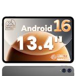 TECLAST Tablet 13.4 Inch, T65 Android 16 Tablet, 26GB RAM 128GB ROM(TF 1TB), 8000mAh, 2.4G/5G WiFi,1920x1200 IPS, Quad-Core Large Tablets, 5+13MP, BT5.0 - Metal
