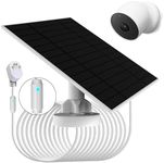 Upgraded, with Charging Alert Breathing Light. 6w Solar Panel for Google Nest Camera Outdoor & Indoor & 2nd Generation (Battery Version) Cameras, Easy Install, IP66, 4m Charging Cable (1)