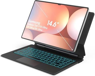 Sackei for Samsung Galaxy Tab S10 Ultra S9 Ultra S8 Ultra Keyboard Case 14.6'' Magic-Style Floating Cantilever Magnetic Stand, Dex Mode, 3-Level 7 Color Backlit, Built-in trackpad Matte Black