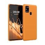 kwmobile Case Compatible with Samsung Galaxy A21s Case - Soft Slim Protective TPU Silicone Cover - Fruity Orange