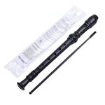 Recorders- Soprano Recorder Instrument for Beginners Kids School Student Fingering 8 Hole Flute Professional Musical Instrument Recorder with Cleaning Rod & Fingering Chart Black