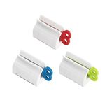 SHANAYA Rolling Tube Toothpaste Squeezer Toothpaste Seat Holder Stand Rotate Toothpaste Dispenser for Bathroom (Mix Color) (Pack Of 2 Pieces)