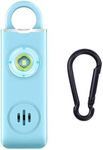 Personal Safety Alarm for Women, Rechargeable 130dB Self Defense Keychain with Strobe Light, Elegant Self Defense Siren Alarm, Compact Keychain Alarm for Women (Blue)