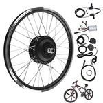 Electric Bicycle Kit, 36V/48V 350W Max Speed 28km/h 20 inch Wheel E-Bike Conversion Kits Front/Rear Wheel Hub Motor Control Kit with LED Display, Strong and Powerful for Road Bike(36V Front Motor)