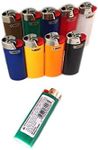 12 Regular Full Size BIC Cigarette Lighters - Assorted BIG BIC