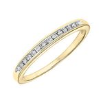 Brilliant Expressions 10K Yellow Gold 1/20 Cttw Conflict Free Diamond Channel-Set Wedding or Anniversary Band (I-J Color, I2-I3 Clarity), Yellow Gold, White Diamond