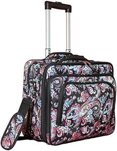 World Traveler Fashion Prints Rolling 17-inch Laptop Briefcase Computer Case, One Size, Paisley, One Size, Rolling 17-inch Laptop Briefcase Computer Case