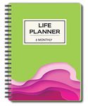 Nourish A5 Life Planner for 6 Months Undated Hardcover, Includes Monthly, Daily, Fitness & Financial Planner
