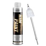 Dark Gun Gray Rim Touch Up Paint, Efficient Car Wheel Scratch Repair for Tesla Model Y 3 X S, Quick and Easy Remover Curb Rash, Color Accurate, Long lasting, Two in One, Resists Water, Uv Rays (Universal Silver)