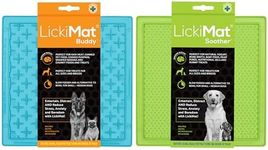 LickiMat 2-Pack Classic Soother and Buddy, Dog Feeding Mat for Boredom and Anxiety Relief, Ideal for Food, Treats, Yoghurt or Peanut Butter, Dog Lick Mats, Fun Alternative to a Slow Feeder Dog Bowl